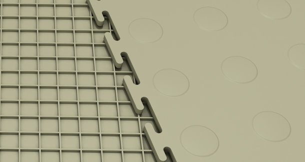 GROSTILE Cent tile with coin-dot texture